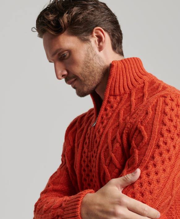 erkekler Superdry turuncu eski jacob henley süveter NNTB1300