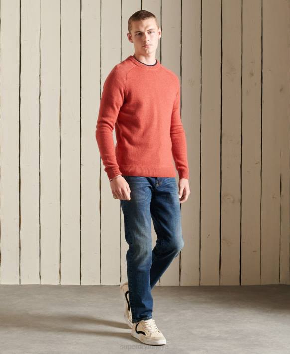 erkekler Superdry turuncu harlo ekip atlayıcısı NNTB5281