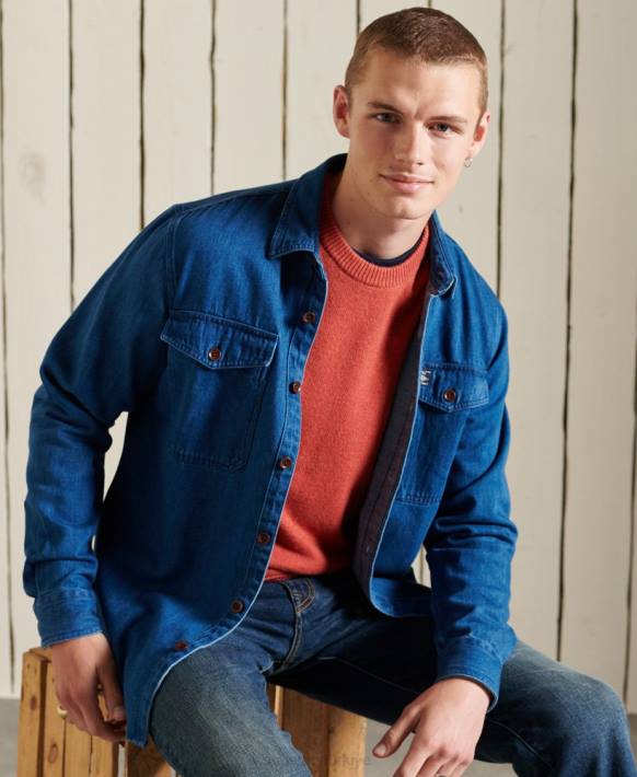 erkekler Superdry turuncu harlo ekip atlayıcısı NNTB5281