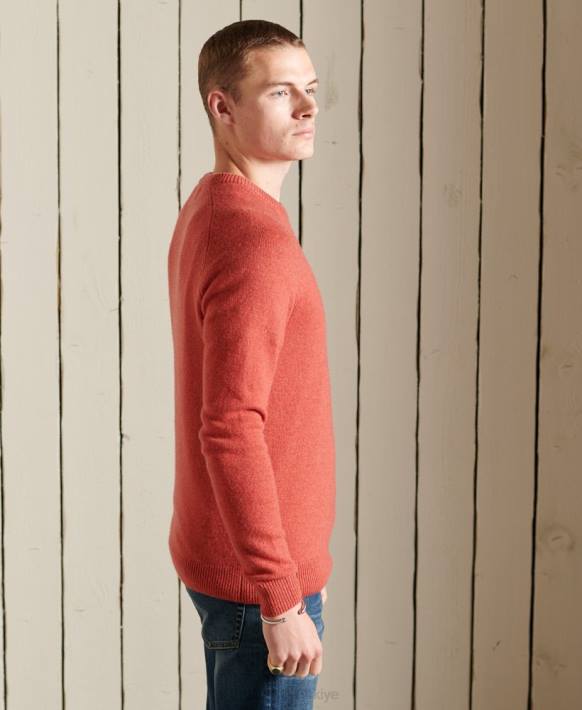 erkekler Superdry turuncu harlo ekip atlayıcısı NNTB5281