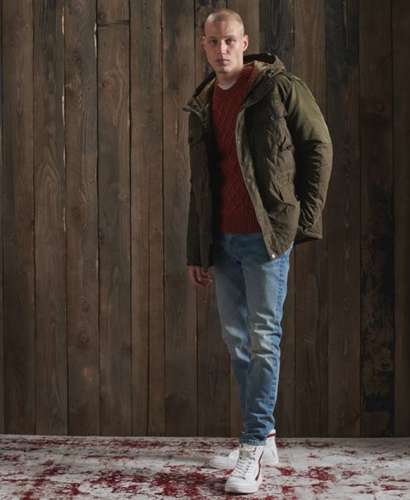 erkekler Superdry turuncu jacob kablo ekibi jumper NNTB5348