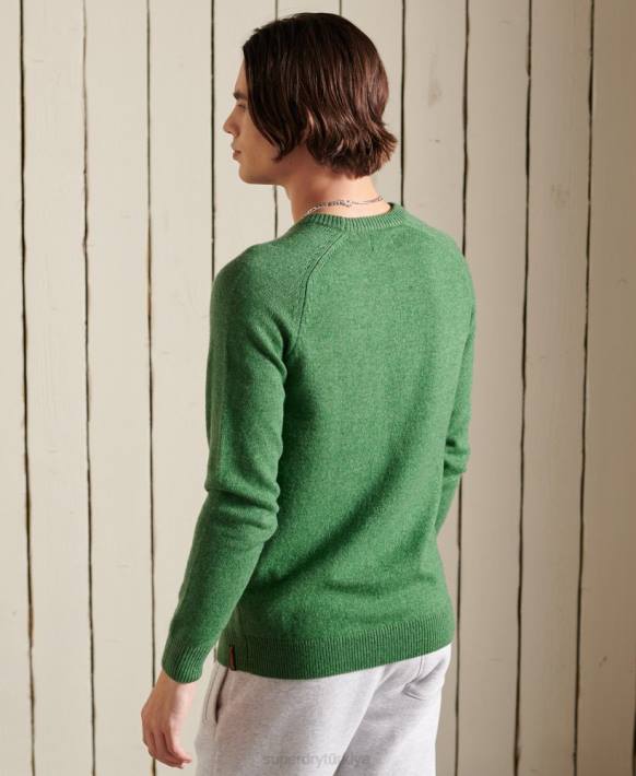 erkekler Superdry yeşil harlo ekip atlayıcısı NNTB5283