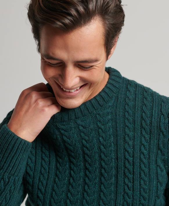 erkekler Superdry yeşil jacob ekip atlayıcısı NNTB1280