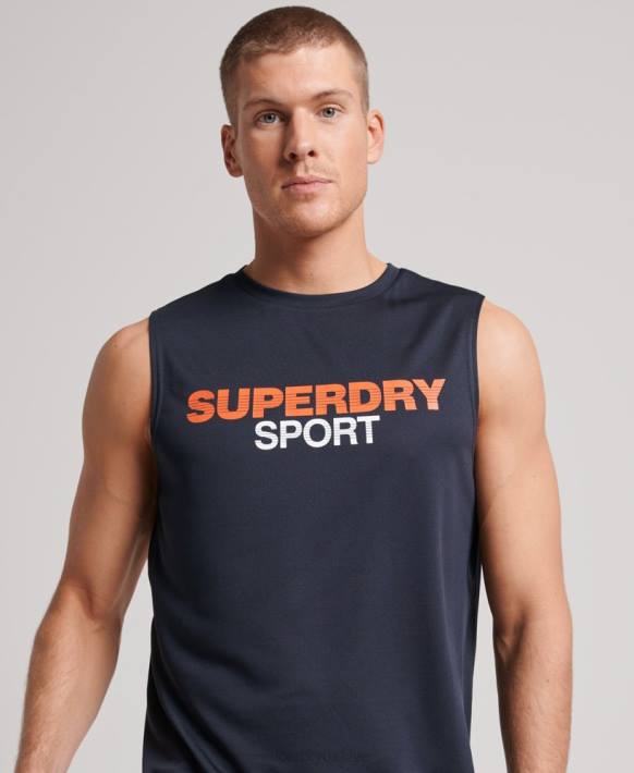 erkekler Superdry Donanma aktif yelek üst NNTB1405