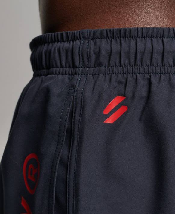 erkekler Superdry Donanma core sport 17 inç geri dönüştürülmüş yüzme şortu NNTB392