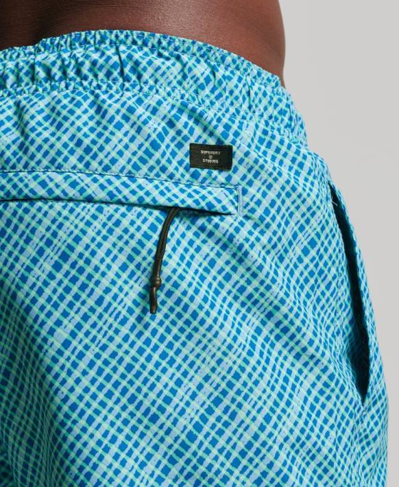 erkekler Superdry açık mavi stüdyolar geri dönüştürülmüş yüzme şortu NNTB443