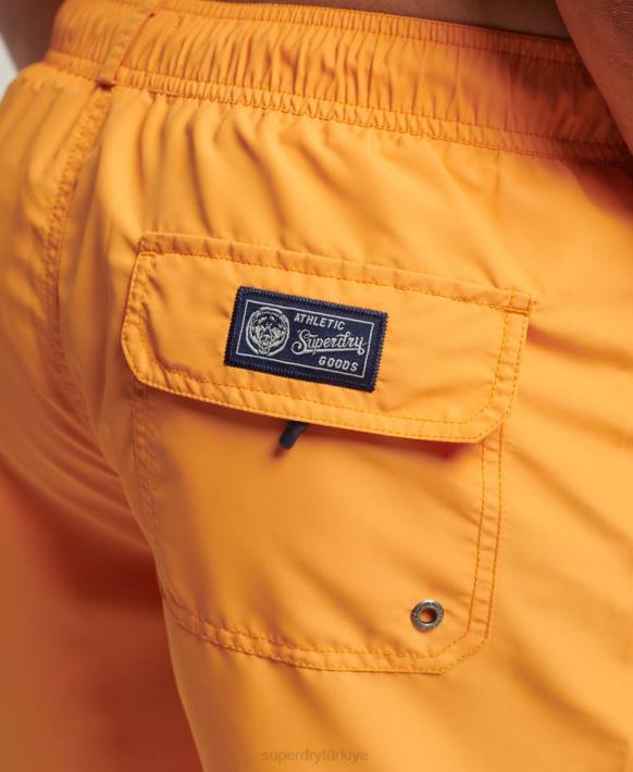 erkekler Superdry altın vintage kolej geri dönüştürülmüş yüzme şortu NNTB427