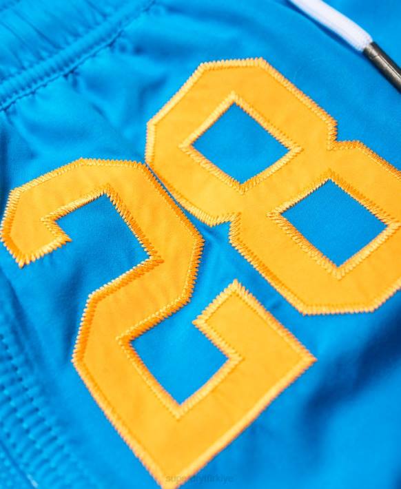 erkekler Superdry mavi su topu yüzme şortu NNTB444
