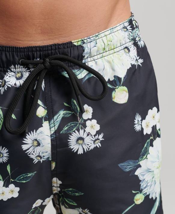 erkekler Superdry siyah stüdyolar geri dönüştürülmüş yüzme şortu NNTB423