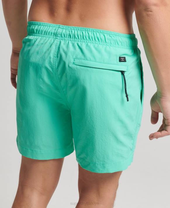 erkekler Superdry yeşil stüdyolar geri dönüştürülmüş yüzme şortu NNTB417