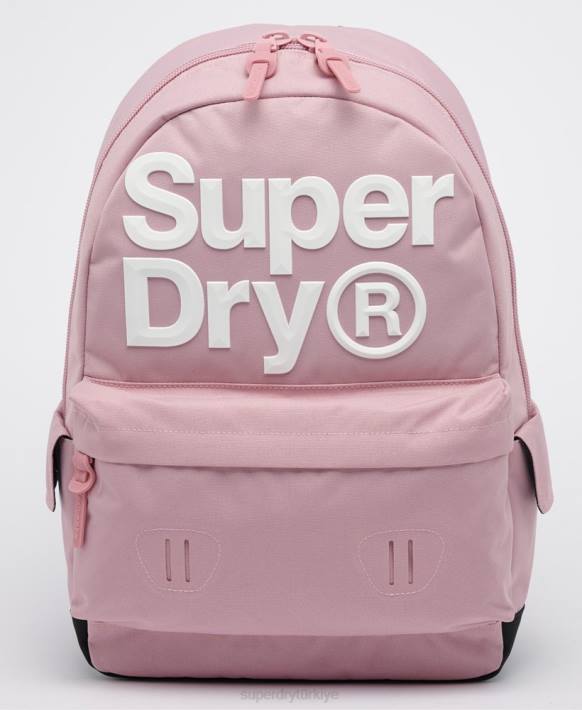 kadınlar Superdry pembe kenar montana sırt çantası NNTB4272