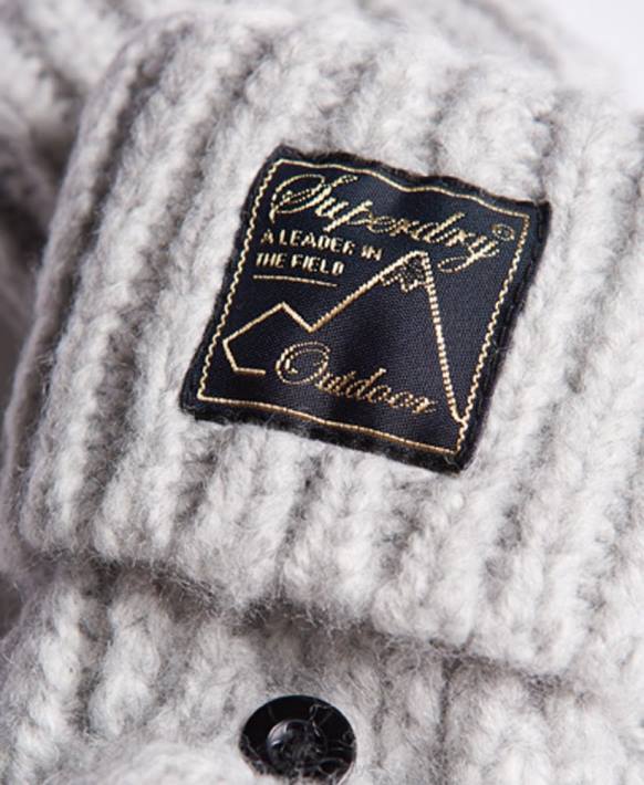 kadınlar Superdry gri tüvit kablo eldiven NNTB4286