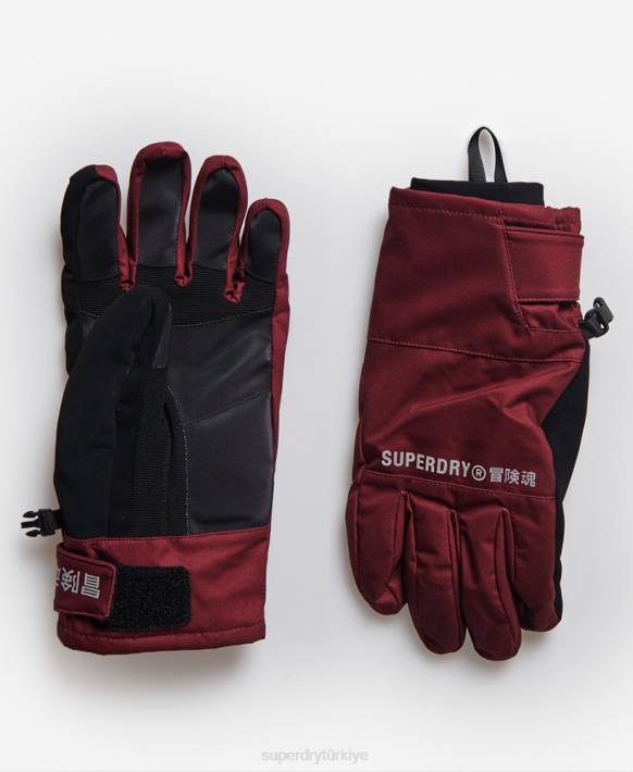 kadınlar Superdry mor kar eldivenleri NNTB4111