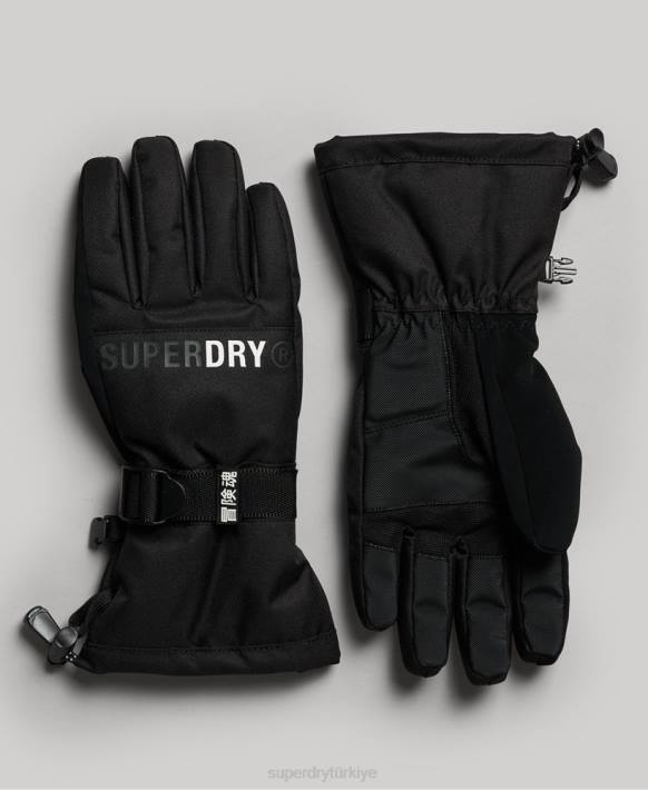 kadınlar Superdry siyah nihai kurtarma eldivenleri NNTB4112