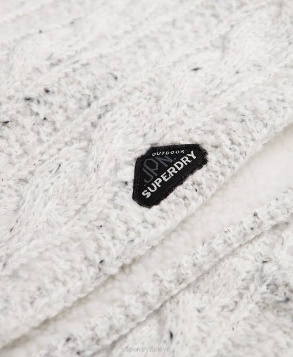 kadınlar Superdry beyaz gracie kablosu snood NNTB4325