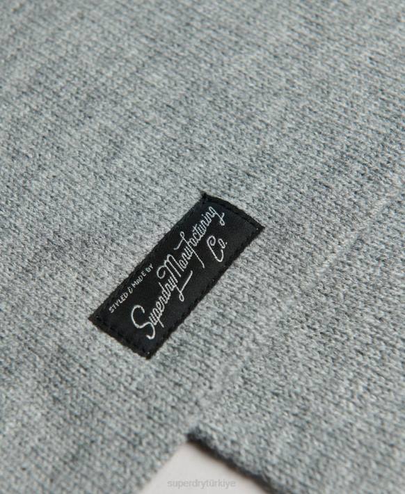 kadınlar Superdry gri eski klasik eşarp NNTB4232