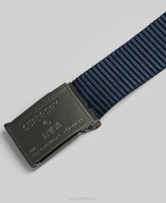 kadınlar Superdry Donanma temel kumaş logolu kemer NNTB1611