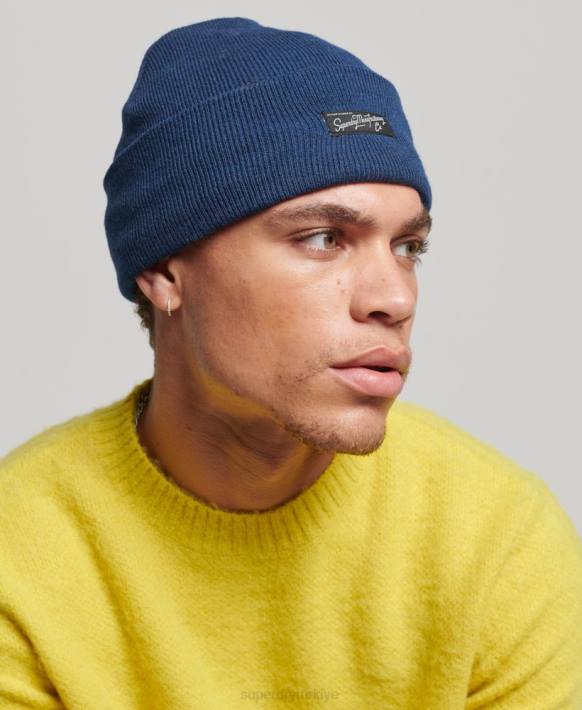 kadınlar Superdry mavi essential logolu bere NNTB1687