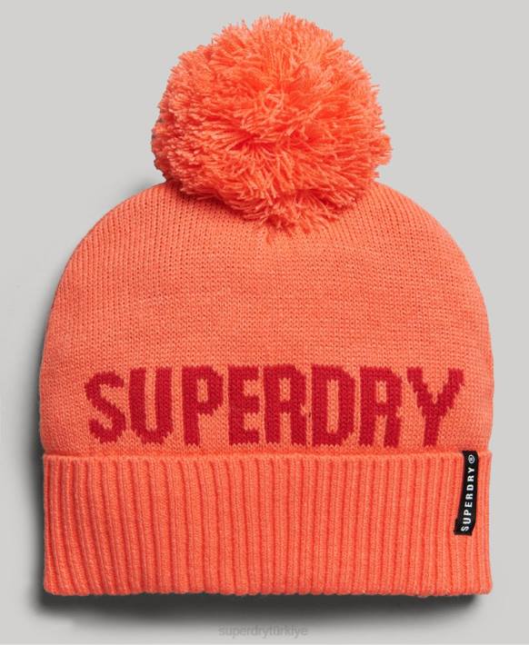 kadınlar Superdry mercan kar beresi NNTB4109