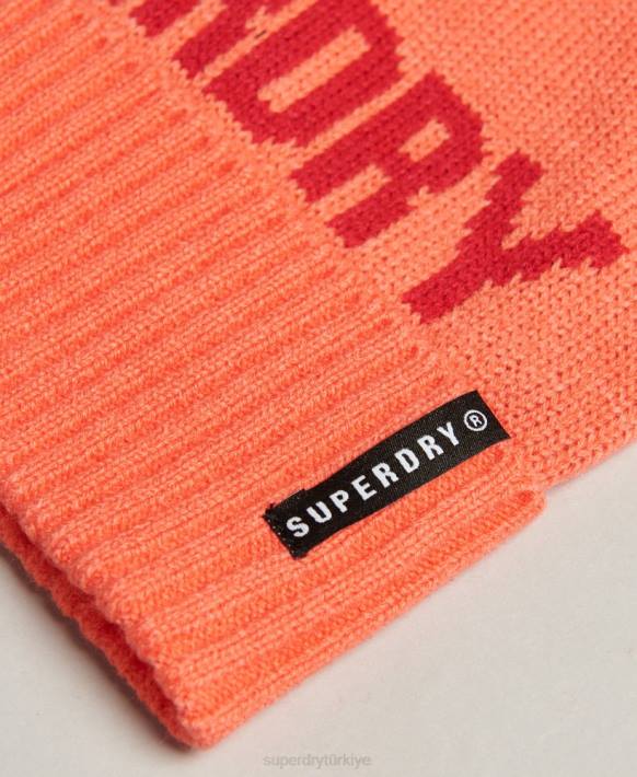 kadınlar Superdry mercan kar beresi NNTB4109