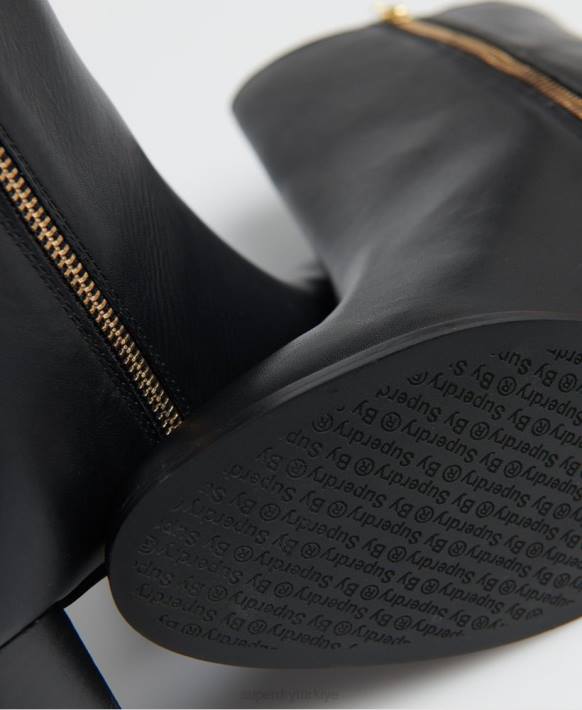 kadınlar Superdry siyah şık çizmeler düzenle NNTB4428