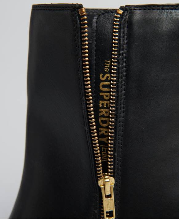 kadınlar Superdry siyah şık çizmeler düzenle NNTB4428