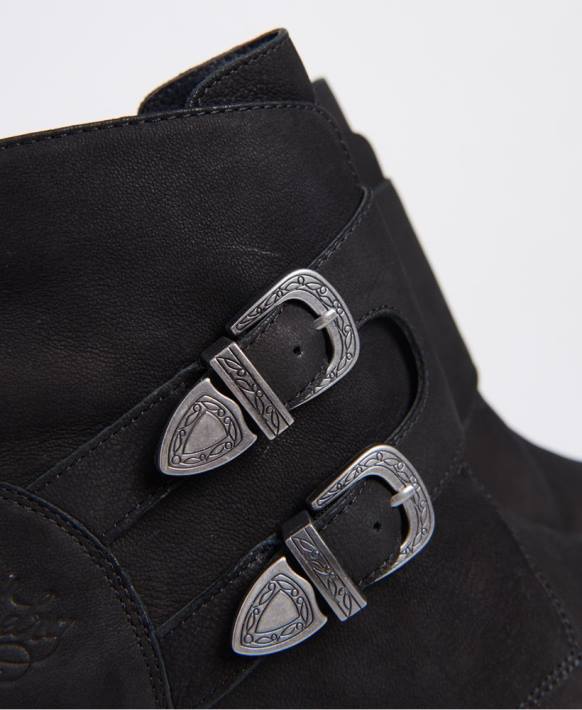 kadınlar Superdry siyah rodeo keşiş botları NNTB4427