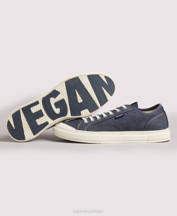 kadınlar Superdry Donanma vintage vegan sahte vulc kısa spor ayakkabı NNTB4420