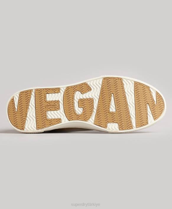 kadınlar Superdry bej vintage vegan sahte vulc kısa spor ayakkabı NNTB4347