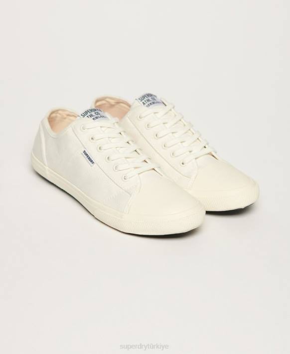 kadınlar Superdry beyaz vegan düşük pro klasik spor ayakkabı NNTB2113
