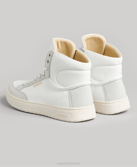 kadınlar Superdry beyaz vintage premium vegan sepet yüksek eğitmenler NNTB4355