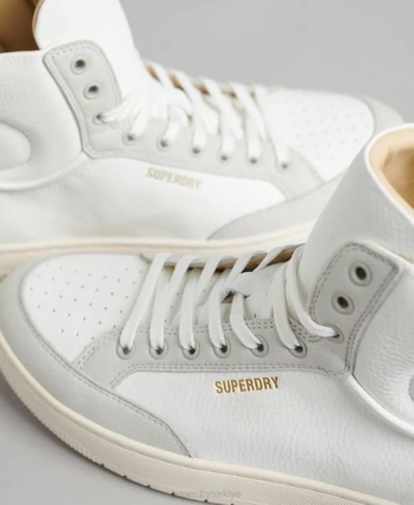 kadınlar Superdry beyaz vintage premium vegan sepet yüksek eğitmenler NNTB4355