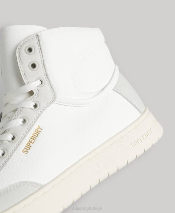 kadınlar Superdry beyaz vintage premium vegan sepet yüksek eğitmenler NNTB4355