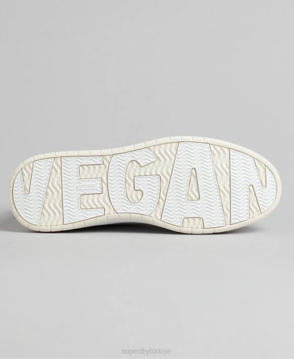 kadınlar Superdry beyaz vintage vegan sepet kısa spor ayakkabı NNTB4365