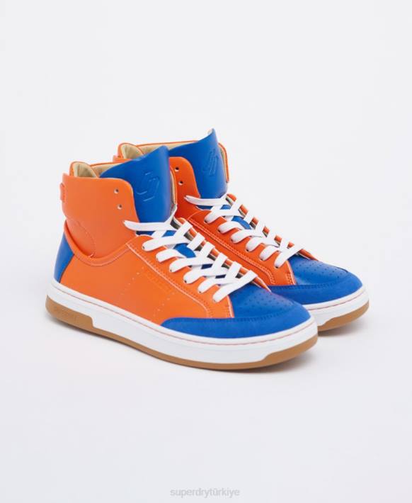 kadınlar Superdry mavi vegan basket sporu yüksek top eğitmenler NNTB4405