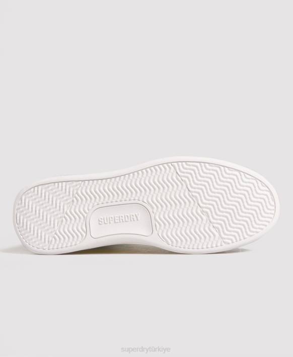 kadınlar Superdry sarı vegan basket lux spor ayakkabı NNTB4410