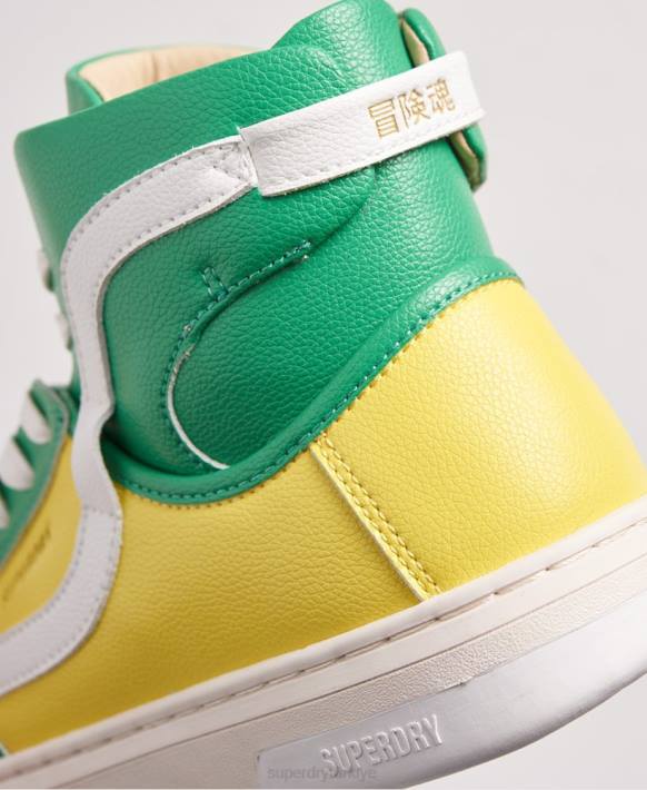 kadınlar Superdry sarı vegan basket lux spor ayakkabı NNTB4410