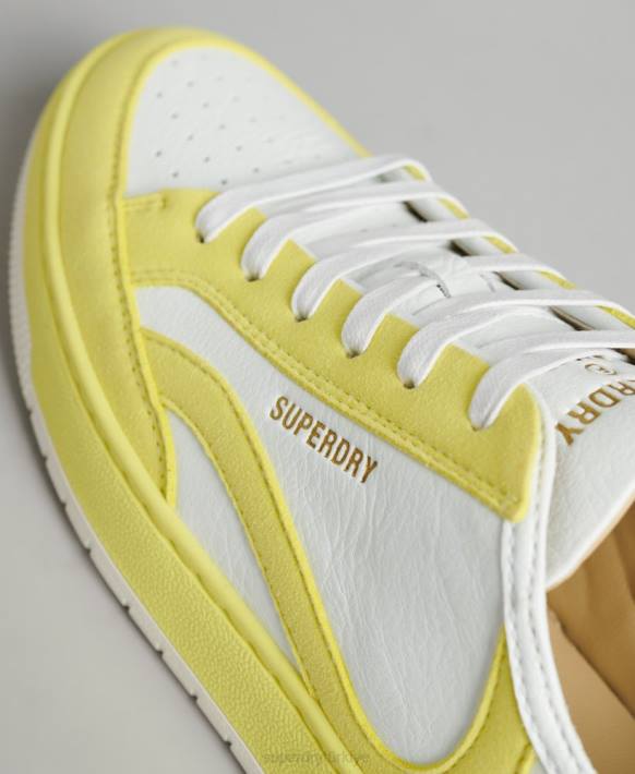 kadınlar Superdry sarı vintage vegan sepet kısa spor ayakkabı NNTB4421