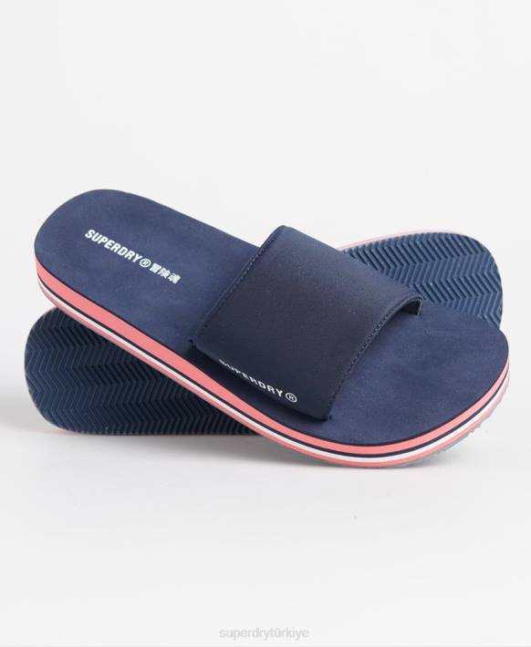 kadınlar Superdry Donanma yüzmek spor kaydırıcıları NNTB6721