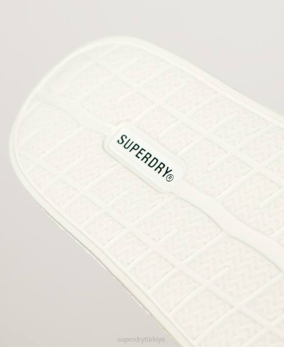 kadınlar Superdry beyaz kod çekirdek havuzu kaydırıcıları NNTB4346