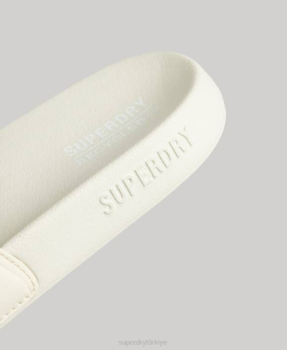 kadınlar Superdry krem kod çekirdek havuzu kaydırıcıları NNTB4390