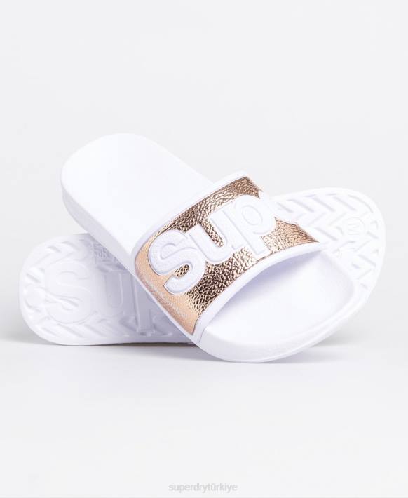 kadınlar Superdry pembe eva 2.0 havuz kaydırıcıları NNTB6777