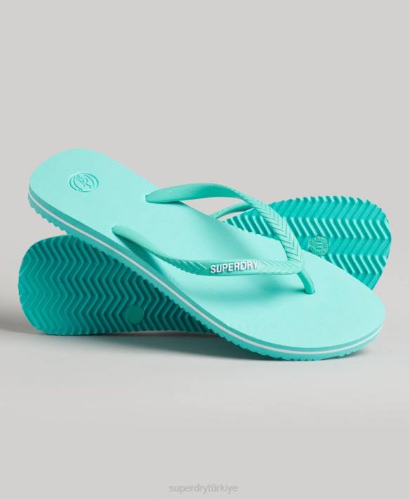 kadınlar Superdry mavi eski klasik parmak arası terlik NNTB4386