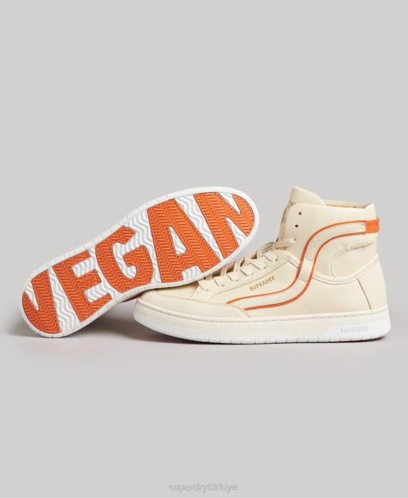 kadınlar Superdry bej vintage vegan sepet yüksek top eğitmenler NNTB6730