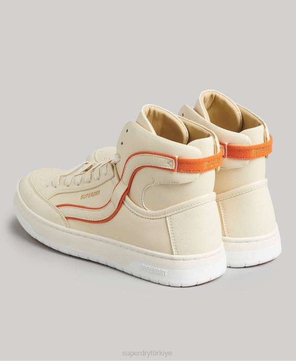 kadınlar Superdry bej vintage vegan sepet yüksek top eğitmenler NNTB6730