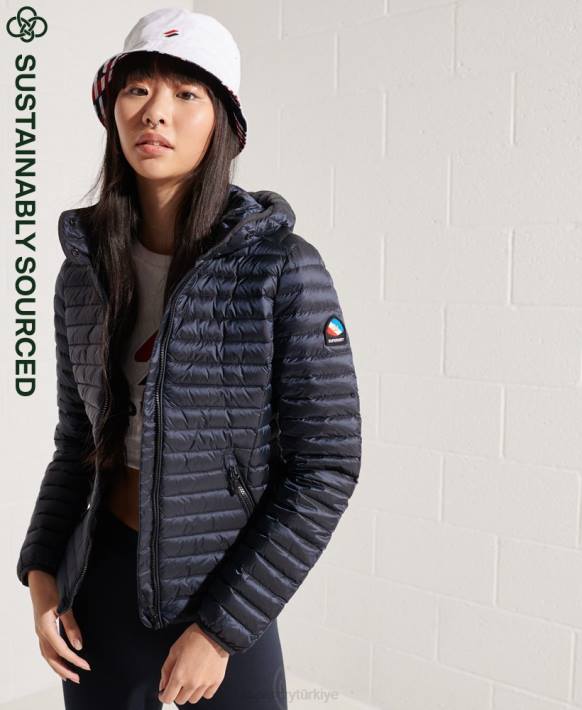 kadınlar Superdry Donanma çekirdek aşağı ceket NNTB5719