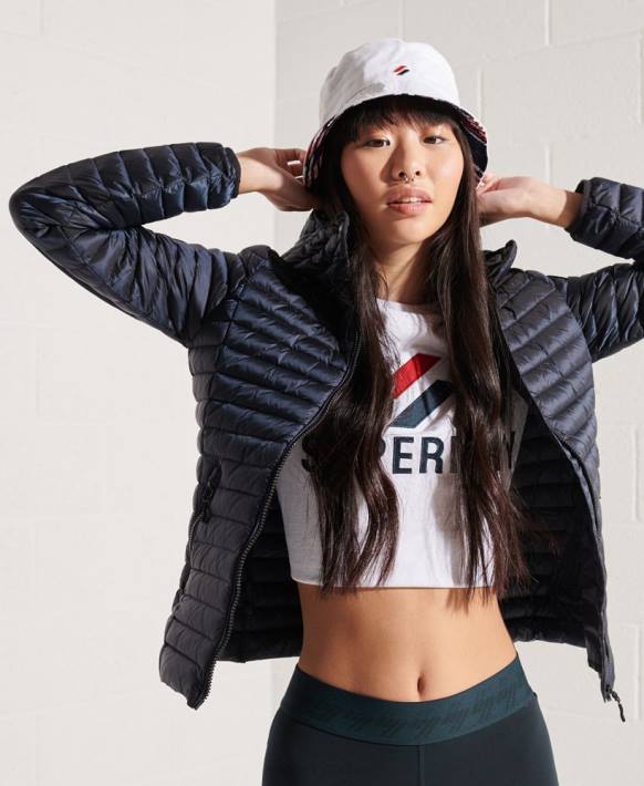 kadınlar Superdry Donanma çekirdek aşağı ceket NNTB5719