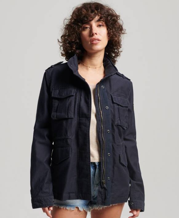 kadınlar Superdry Donanma eski m65 ceket NNTB3520