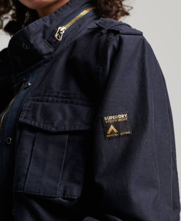 kadınlar Superdry Donanma eski m65 ceket NNTB3520