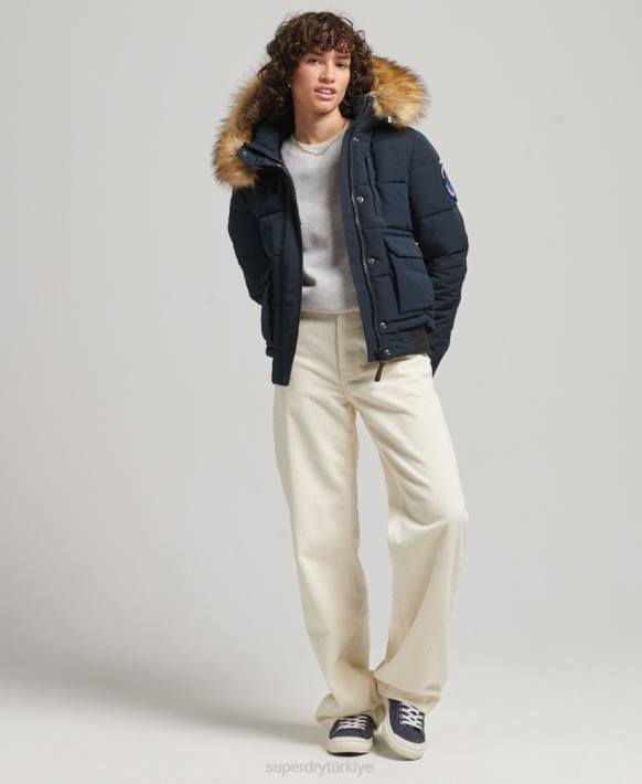kadınlar Superdry Donanma everest bombacı ceketi NNTB3769